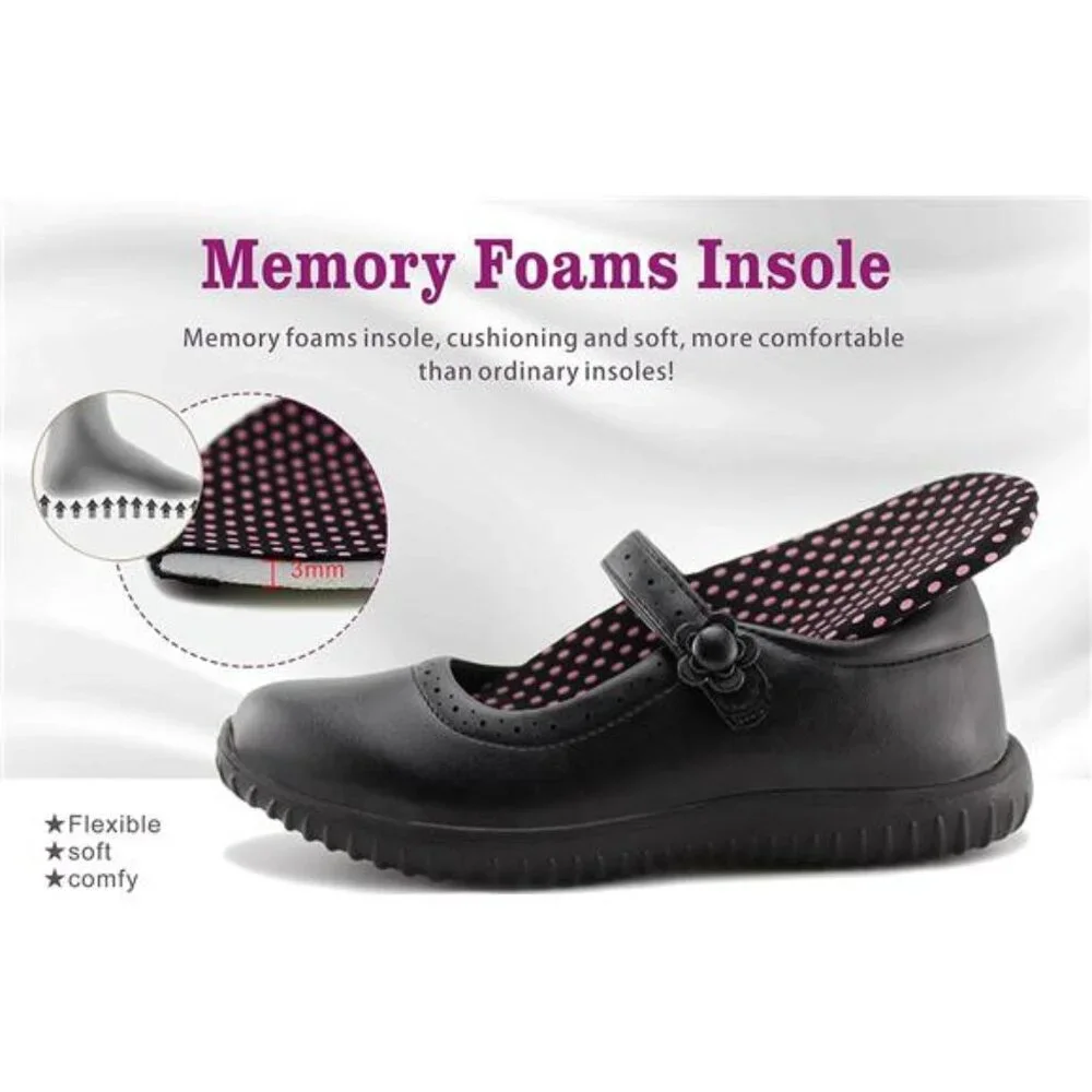 Kids Girl's Mary Jane Design School Black Uniform Shoes Back‎ to School Shoes